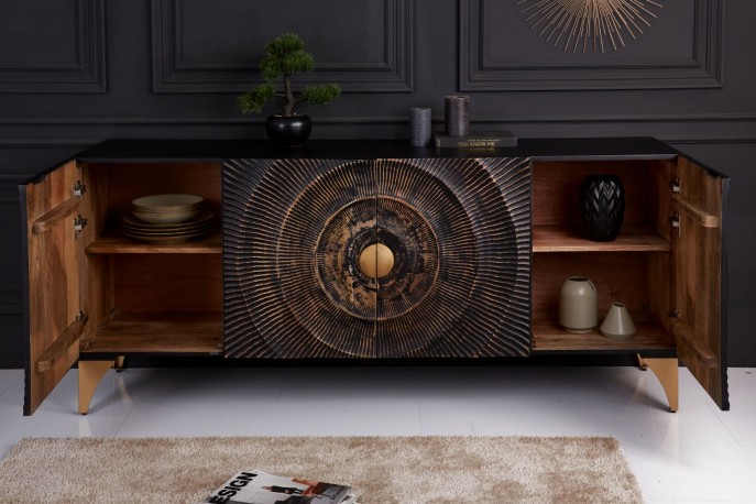 Maya sideboard gyllene - 177 cm - mangoträ