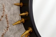 Wall mirror Abstract 66cm black gold