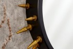 Wall mirror Abstract 66cm black gold