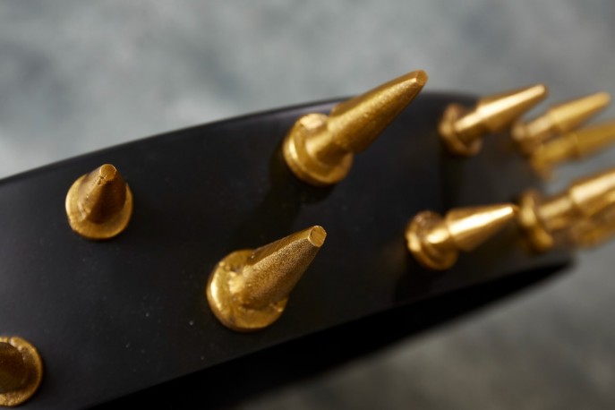 Wall mirror Abstract 66cm black gold