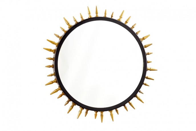Wall mirror Abstract 66cm black gold