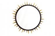 Wall mirror Abstract 66cm black gold