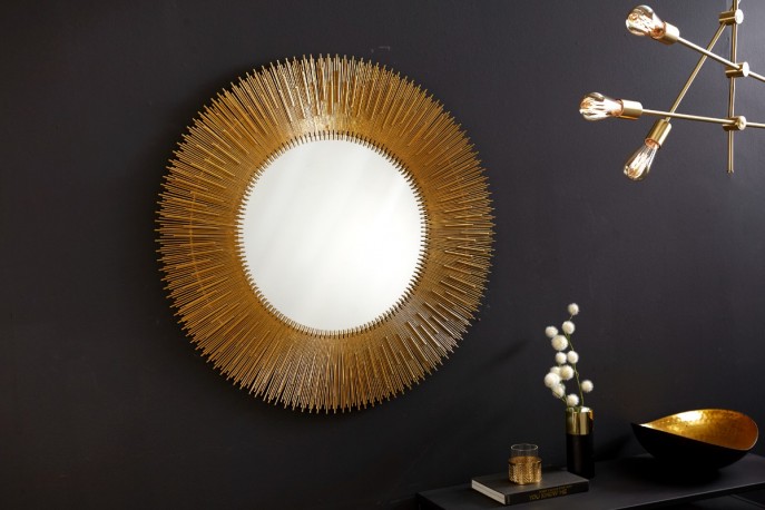 Wall mirror Sunshine 92cm gold