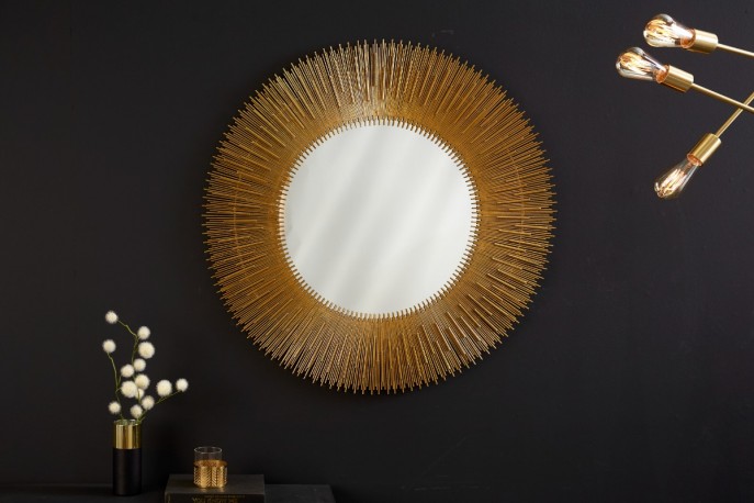 Wall mirror Sunshine 92cm gold