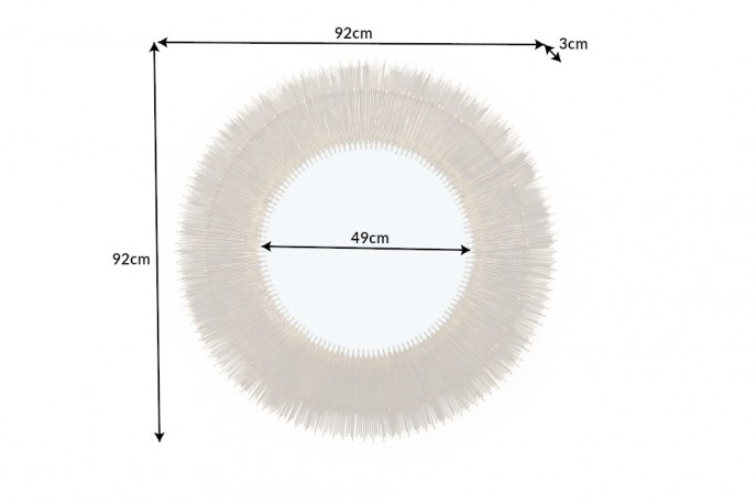 Wall mirror Sunshine 92cm gold