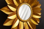 Wall mirror Sunflower 60cm gold
