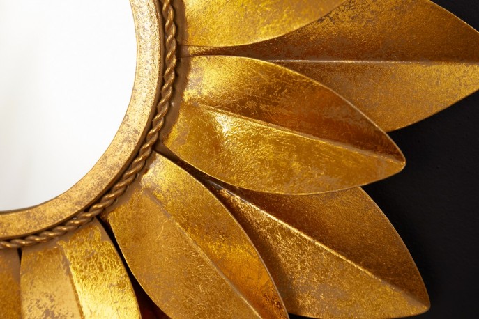 Wall mirror Sunflower 60cm gold