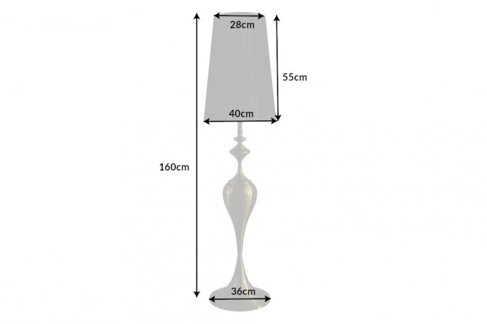 COSMO - 160 cm golvlampa i svart/guld