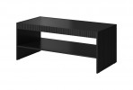 MARK - 120cm Modern soffbord i Vit Matt / Svart Matt