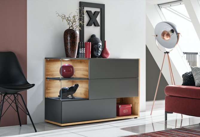 GIANO - 120cm modern skänk/sideboard med LED