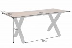 Barracuda dining table with flexed X frame 180cm