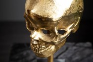SCULLY DÖDSKALLE SKULPTUR - 35 CM - GULD