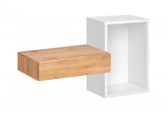 MAKAI - hall möbelset i wotan ek/vit