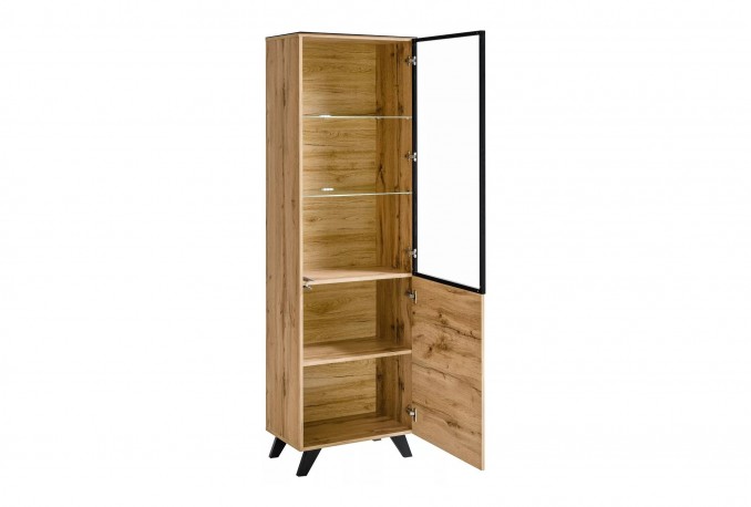 CAYSON - 197cm elegant vitrinskåp med LED