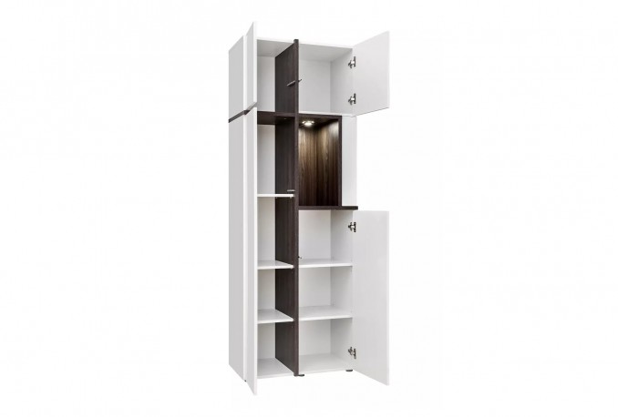 SHARON - 195cm elegant vitrinskåp med LED