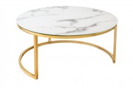 Coffee table Elements 80cm white marble decor
