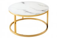 Coffee table Elements 60cm white marble decor