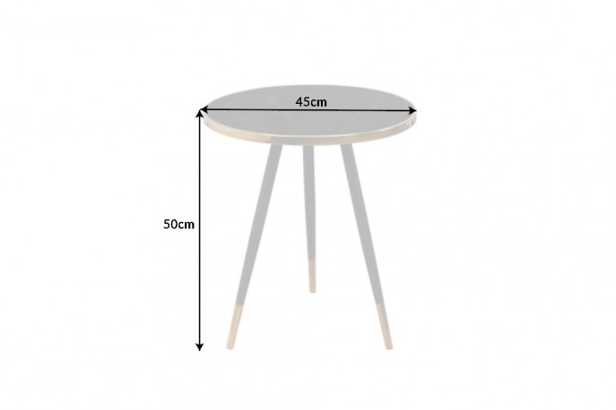GLIMM - 45 CM SOFFBORD I SVART OCH GULD
