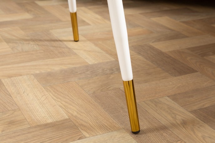 GLIMM - 60 CM SOFFBORD I VITT OCH GULD