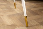 GLIMM - 60 CM SOFFBORD I VITT OCH GULD