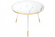 GLIMM - 60 CM SOFFBORD I VITT OCH GULD