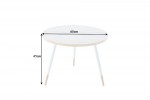 GLIMM - 60 CM SOFFBORD I VITT OCH GULD