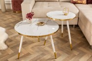 Coffee table Paris 45cm white marble look
