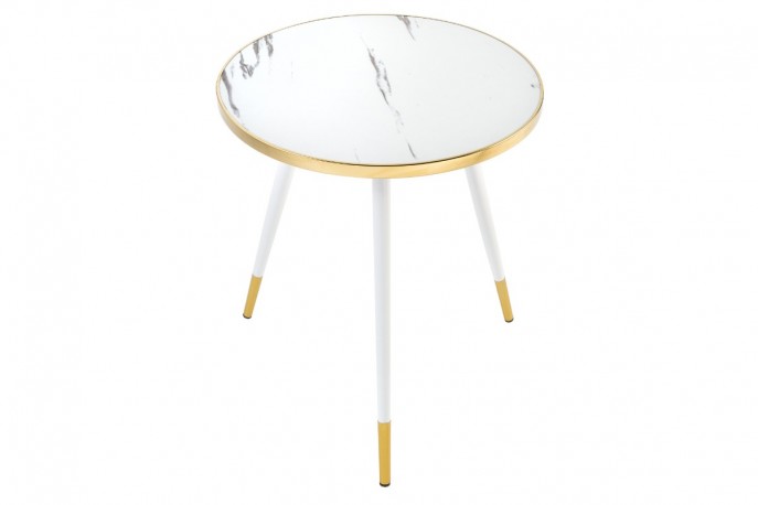 Coffee table Paris 45cm white marble look