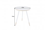 Coffee table Paris 45cm white marble look