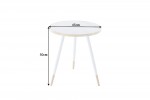 Coffee table Paris 45cm white marble look