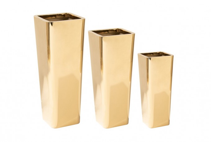 A mirrored golden elegant high pot 36x29x90 cm HT009-2