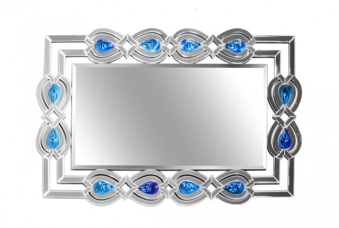 Mirror oriental pattern colorful crystals 80 x 120 cm