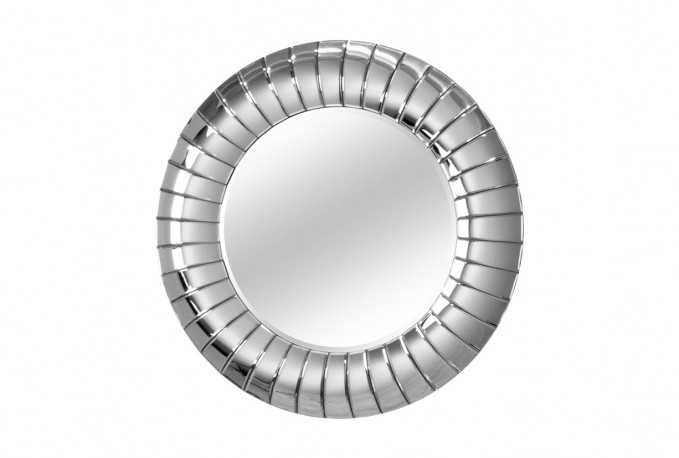 MIRANDA - 80X80CM RUND SPEGEL I SILVER
