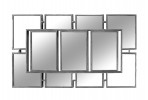 DECORATION MIRROR 90x160cm SILVER