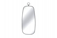 Black retro mirror with pendant 28 x 66.5 x 1.5 cm