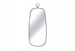 Black retro mirror with pendant 28 x 66.5 x 1.5 cm