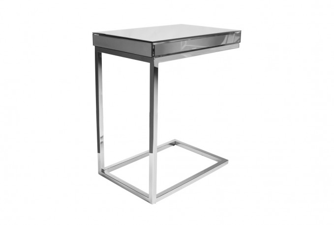 EDLA - 47X57CM SOFF/SIDOBORD I SILVER/SPEGELGLAS