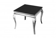 LUIS - 60X50CM SOFFBORD I SILVER/SVART GLAS