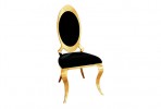 LIRIA -GULD/SVART MATSTOL I VELOUR