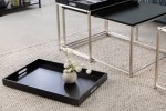Elements coffee table set of 3 black tray