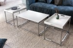 Elements coffee table set of 3 white tray