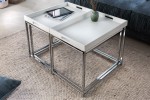 Elements coffee table set of 3 white tray