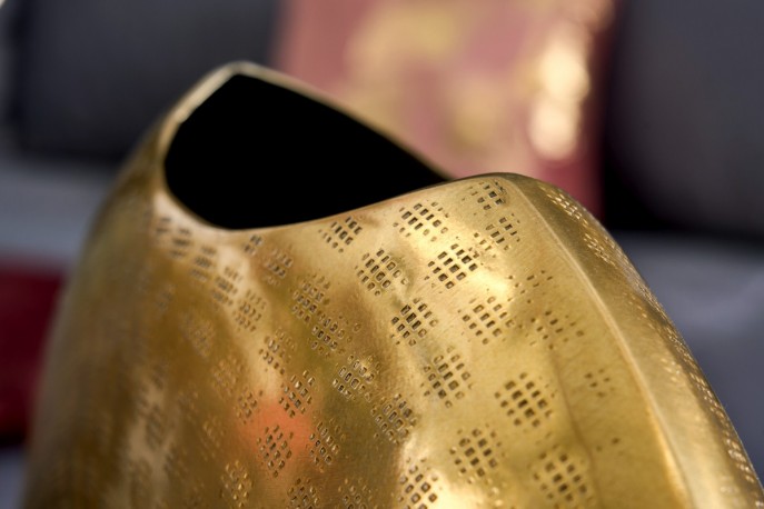 Set of 2 vases Oriental gold 44cm and 33cm