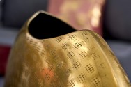 Set of 2 vases Oriental gold 44cm and 33cm