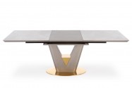 Valentin A - 160-200 CM - FÖRLÄNGNINGBART MATBORD I LJUSGRÅ OCH GULD
