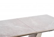 Valentin A - 160-200 CM - FÖRLÄNGNINGBART MATBORD I LJUSGRÅ OCH GULD