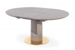 MUSCAT extending table, top - gray marble, leg - light gray / gold