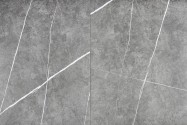 MUSCAT extending table, top - gray marble, leg - light gray / gold