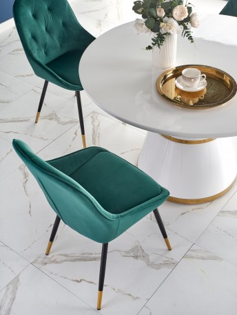 VEGAS table, top - white, leg - white / gold