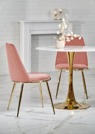 CASEMIRO table, top - white marble, leg - gold